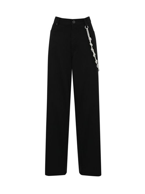 Pantaloni larghi Lauryn con catena gioiello Nero PINKO | 104601 A2DOZ99